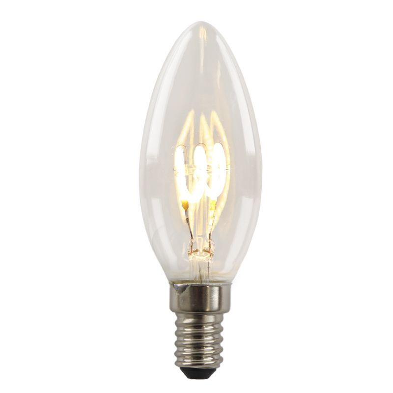 Olucia ampoule LED bougie E14 gradable Tuelo, 2W, 2700K
