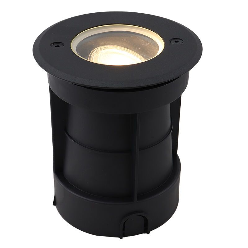 Spot encastré extérieur noir en aluminium, Catamarca, IP65, faisceau lumineux orientable Spot encastré extérieur noir en aluminium, Catamarca, IP65, faisceau lumineux orientable