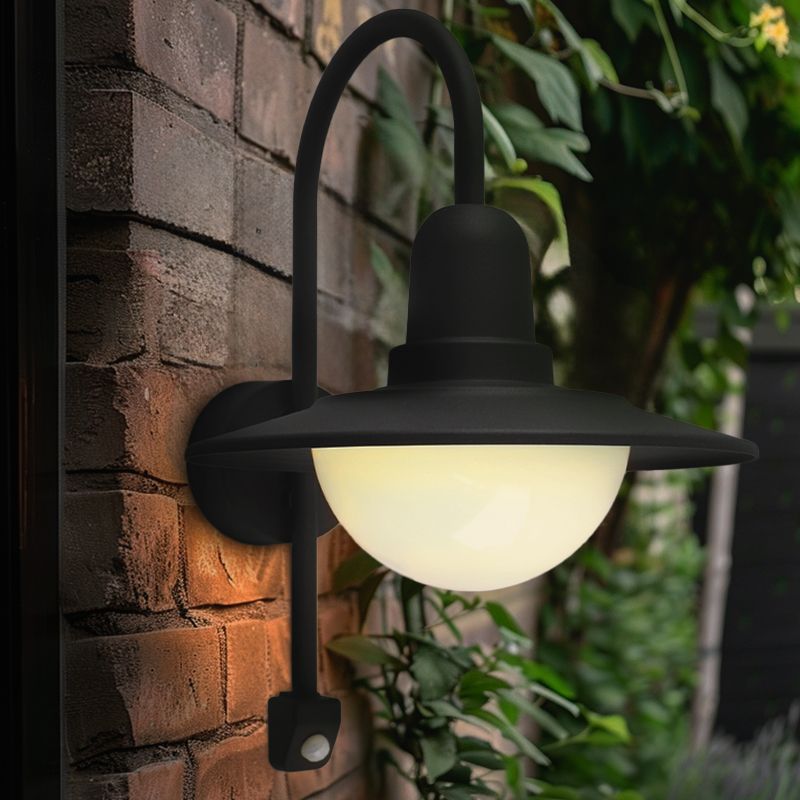 Applique extérieur avec détecteur de mouvement noire classique, Rolin, IP54