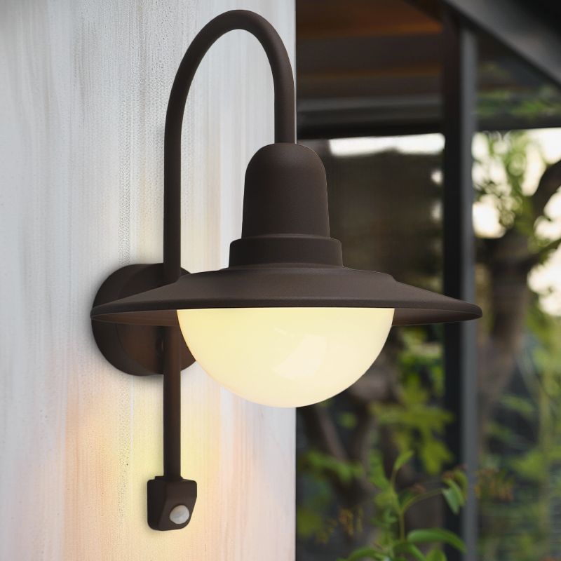 Applique extérieur avec détecteur de mouvement couleur rouille classique, Rolin, IP54 Applique extérieur avec détecteur de mouvement couleur rouille classique, Rolin, IP54