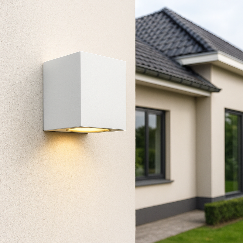 Luminaire extérieur blanc en aluminium, Corella, IP44 Luminaire extérieur blanc en aluminium, Corella, IP44