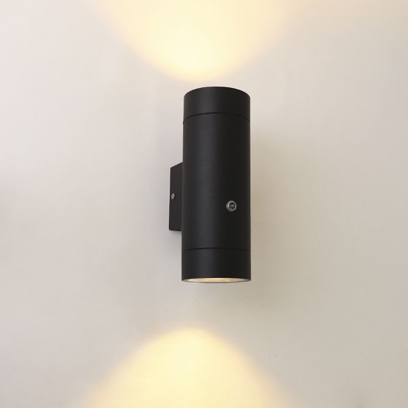 Applique extérieur avec capteur crépusculaire noire moderne, Marcos, IP44