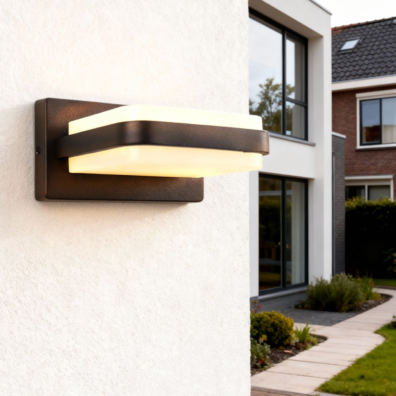 Luminaire extérieur noir moderne, Sita, 12W, 3000K LED, IP44