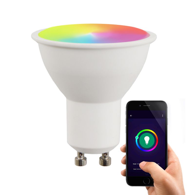 Ampoule GU10 Wifi Smart LED, toutes les couleurs et blanc chaud Ampoule GU10 Wifi Smart LED, toutes les couleurs et blanc chaud