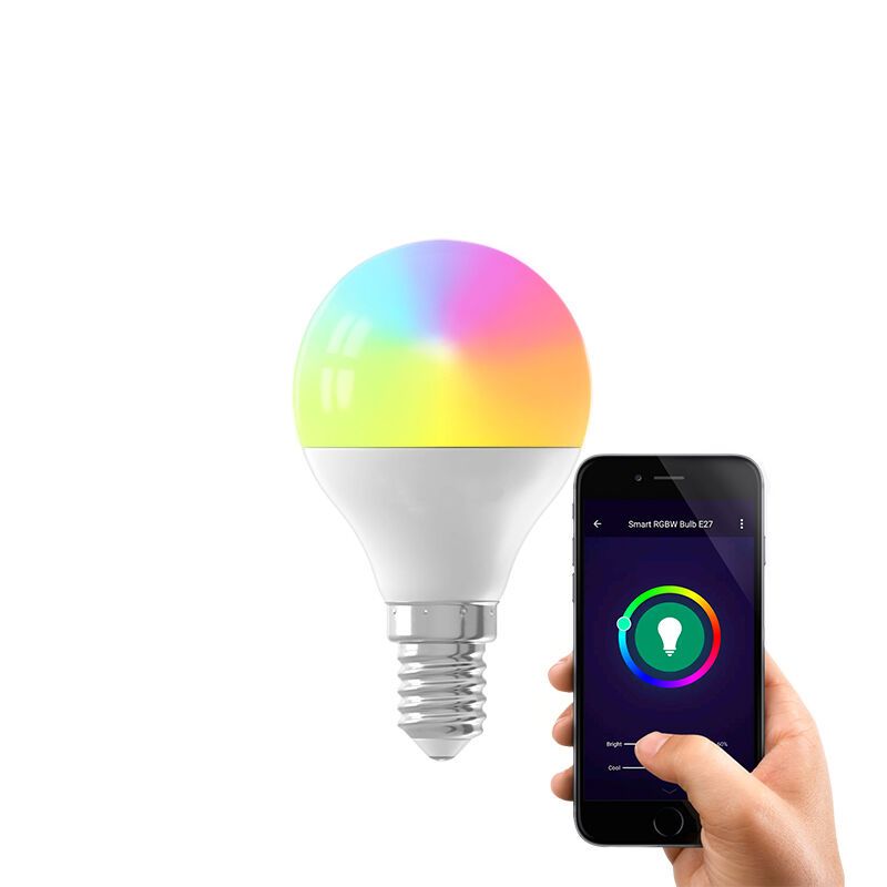 LED lampe à billes Smart, E14, 5W, RGBW (toutes les couleurs + blanc), gradable