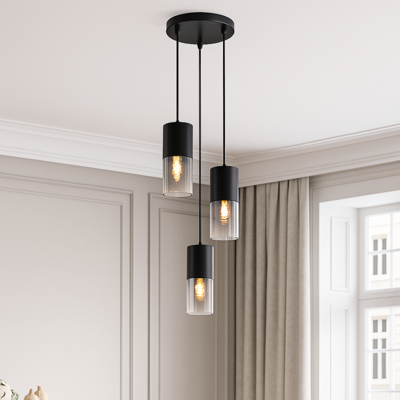 Suspension noire moderne, Huy Suspension noire moderne, Huy