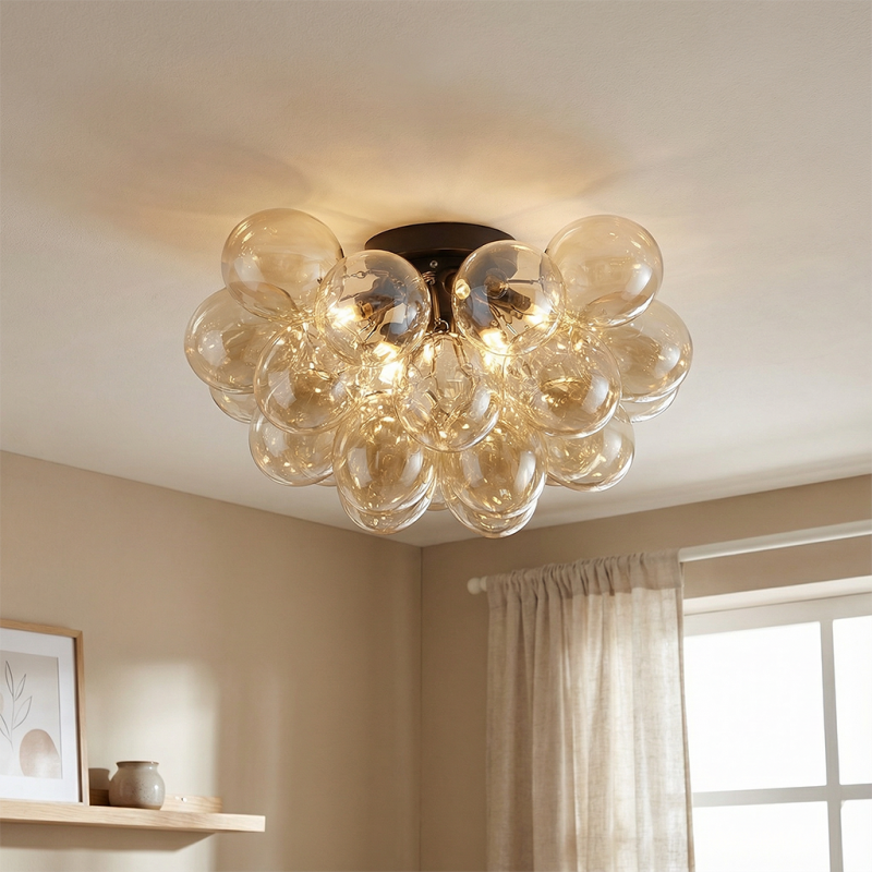 Plafonnier ambre design, Cyril Plafonnier ambre design, Cyril