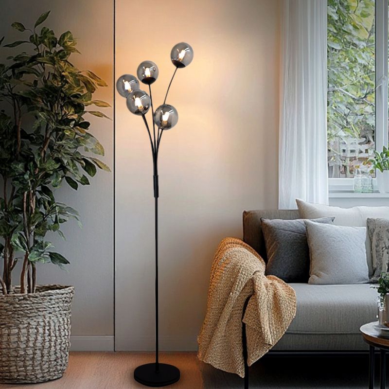 Lampadaire gris design, Stacy, avec interrupteur Lampadaire gris design, Stacy, avec interrupteur