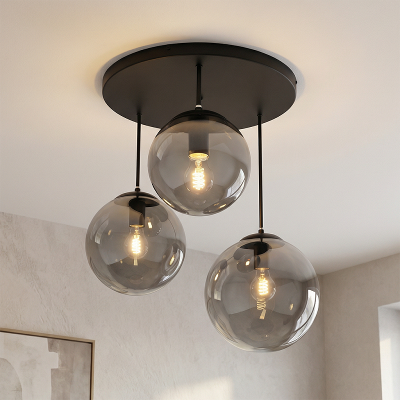 Plafonnier noir design, Dolf