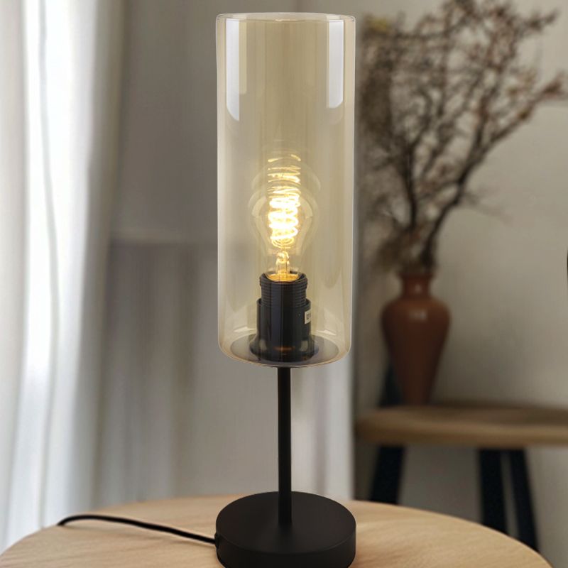Lampe de table ambre moderne, Gaya, avec interrupteur Lampe de table ambre moderne, Gaya, avec interrupteur