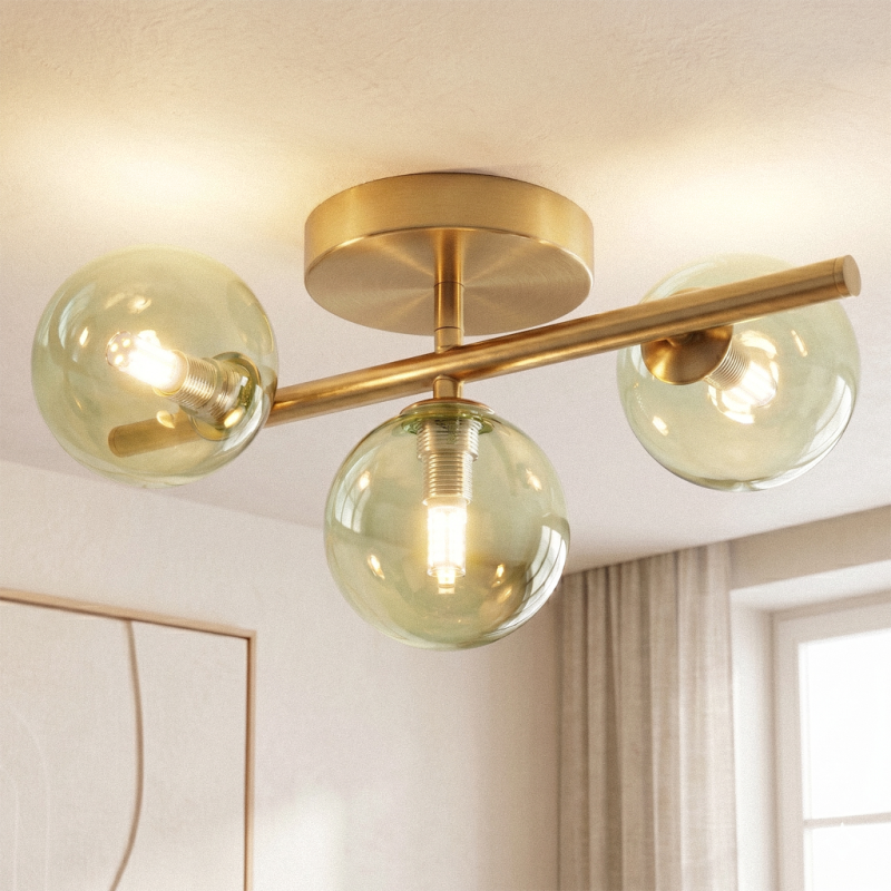Plafonnier vert design, Remo
