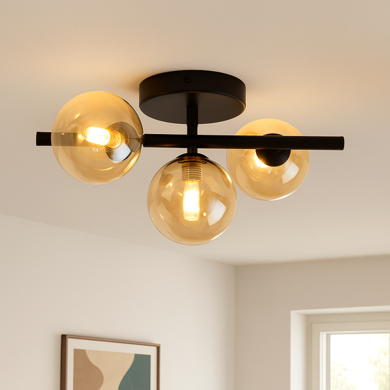 Plafonnier ambre design, Remo