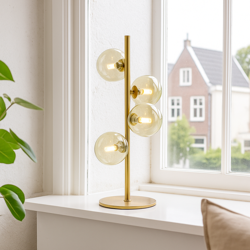 Lampe de table verte design, Remo, avec interrupteur Lampe de table verte design, Remo, avec interrupteur