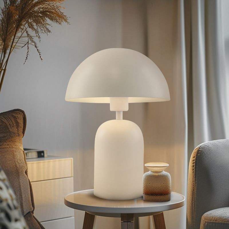 Lampe de table blanche moderne, Isha, avec interrupteur