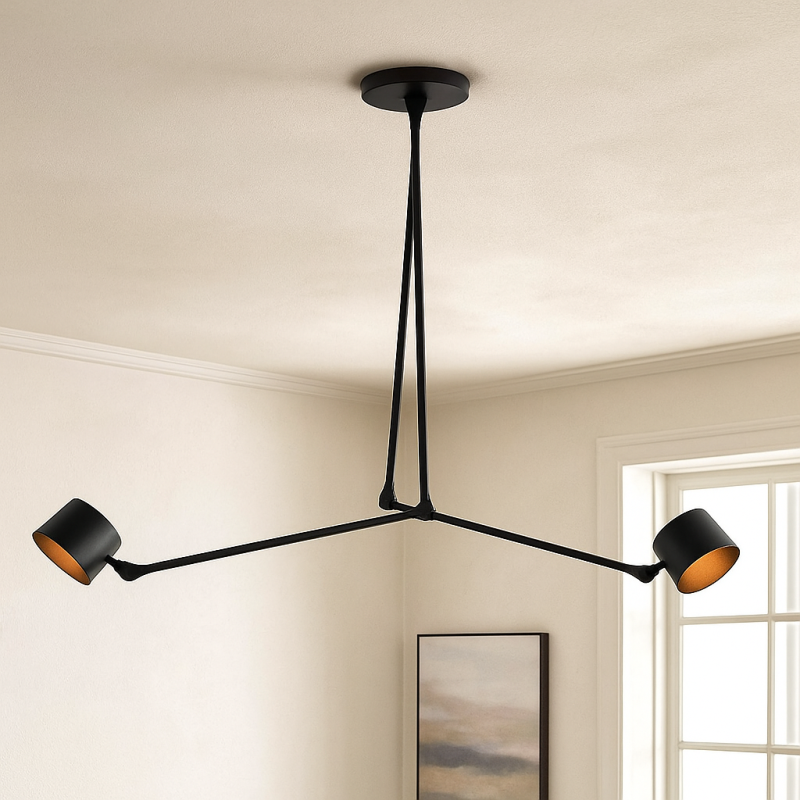 Plafonnier noir moderne, Rinke