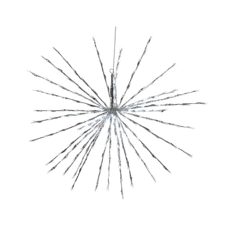 Étoile 3D LED de 45 cm avec 80 lumières LED blanches froides scintillantes