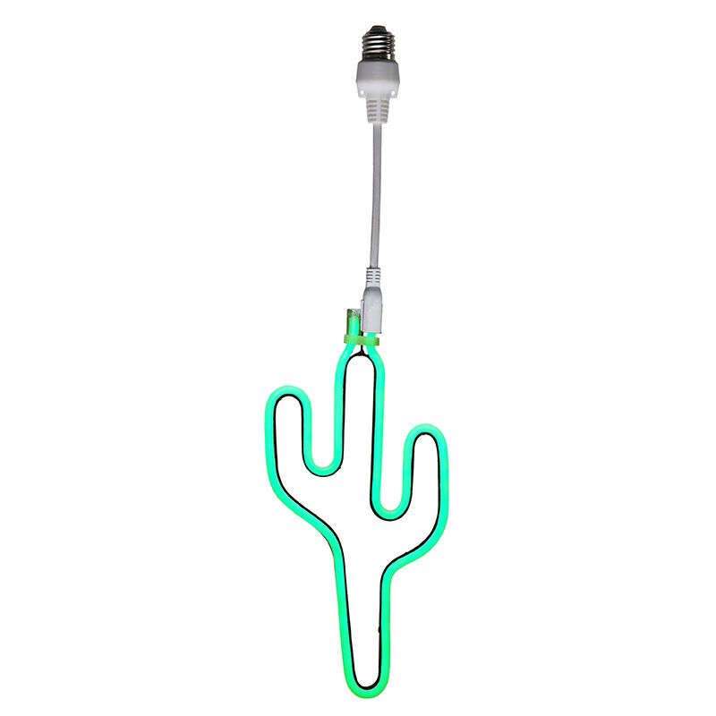 Ampoule guirlande guinguette verte en plastique, Cactus, IP44 Ampoule guirlande guinguette verte en plastique, Cactus, IP44