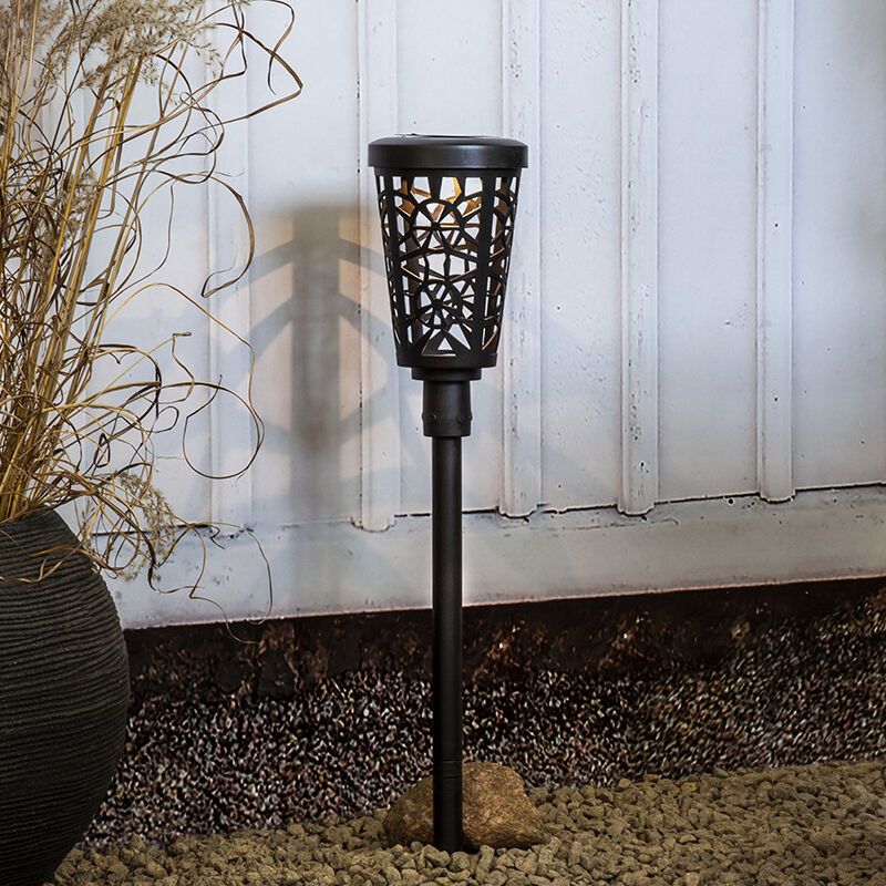 Spot à piquer solaire noir en plastique, Amresh, 0,03W, 3000K LED, IP44 Spot à piquer solaire noir en plastique, Amresh, 0,03W, 3000K LED, IP44