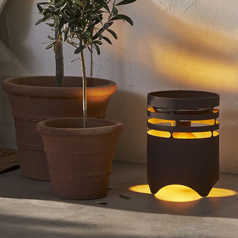 Lampe de table extérieur marronne en plastique, Aidan, 0,3W, 3000K LED, IP44 Lampe de table extérieur marronne en plastique, Aidan, 0,3W, 3000K LED, IP44