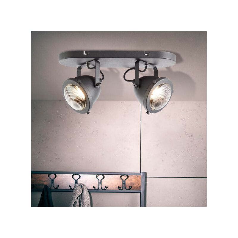 Spot plafond noir industriel, Liza Spot plafond noir industriel, Liza