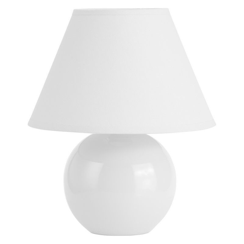 Lampe de table en céramique blanche, Pilar, avec interrupteur