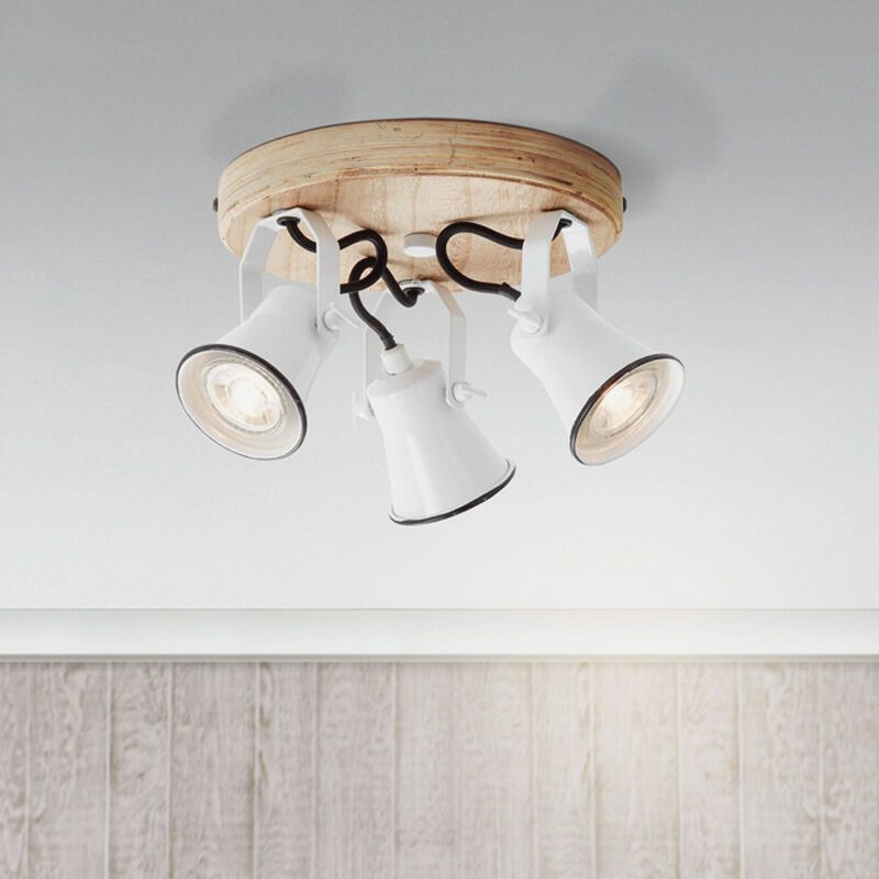 Spot plafond en bois marron, Carolyn