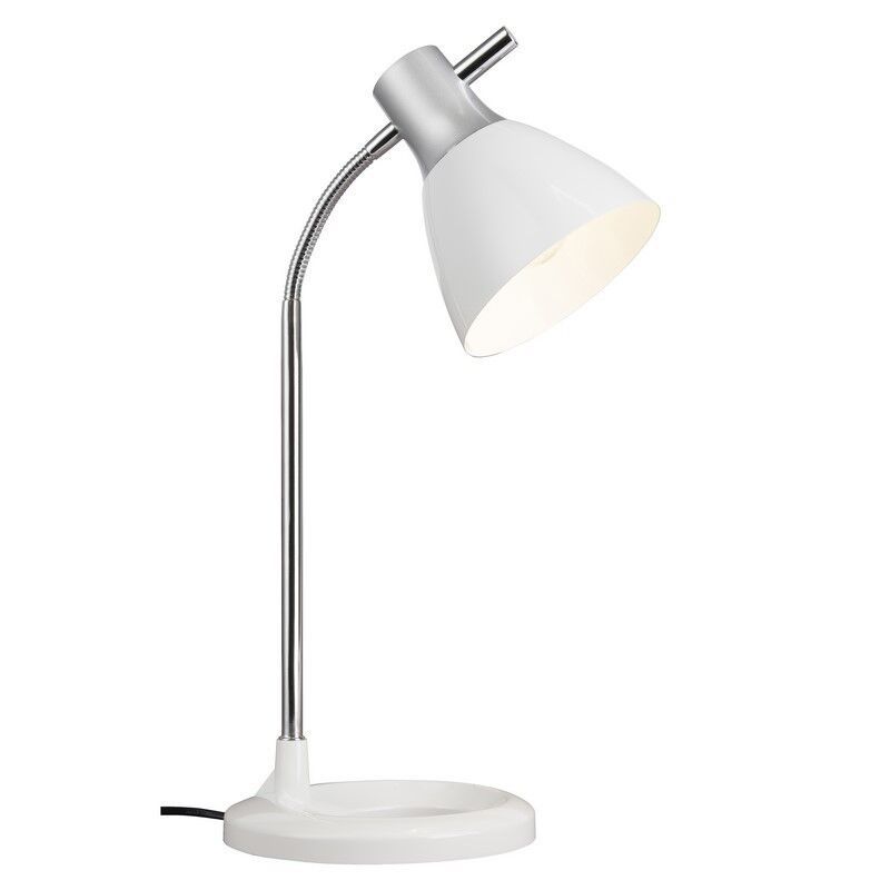 Lampe de bureau blanche design, Liberty, avec interrupteur