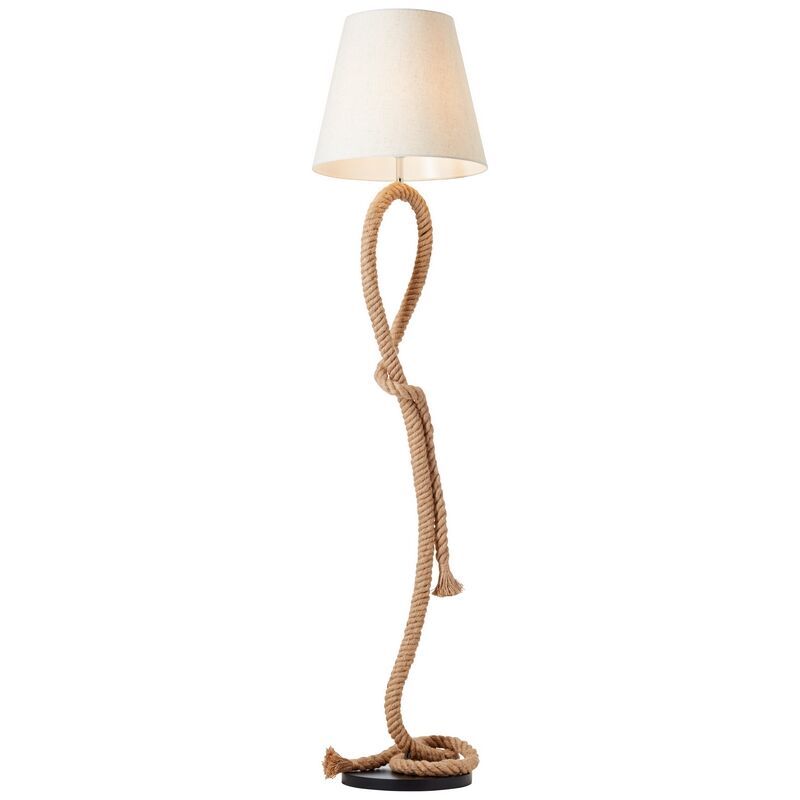 Lampadaire blanc rustique, Boyke, avec interrupteur Lampadaire blanc rustique, Boyke, avec interrupteur