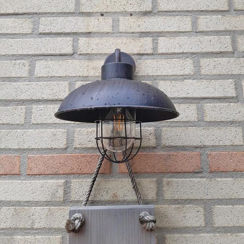 Luminaire extérieur couleur rouille industriel, Jaymiley, IP44
