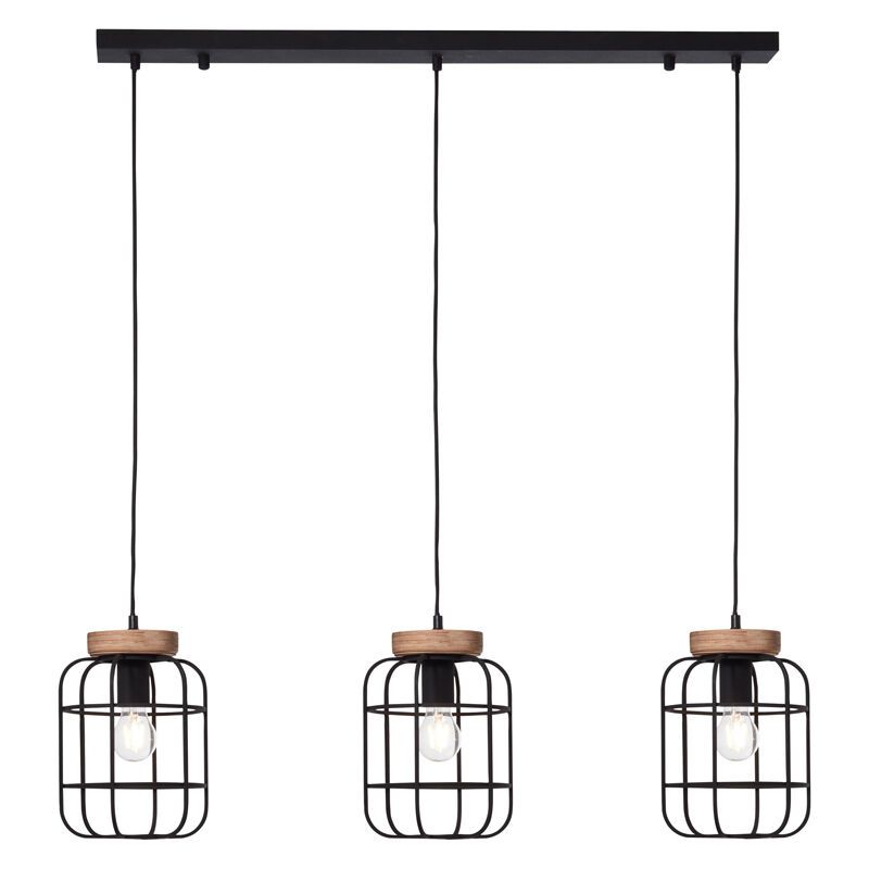 Suspension table à manger en bois noire, Taede Suspension table à manger en bois noire, Taede