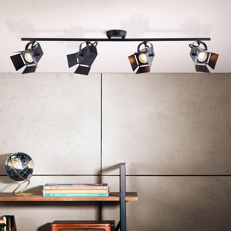 Spot plafond noir industriel, Jowenna, 5W, 3000K LED Spot plafond noir industriel, Jowenna, 5W, 3000K LED