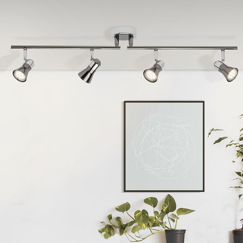 Spot plafond chromé en métal, Levijn