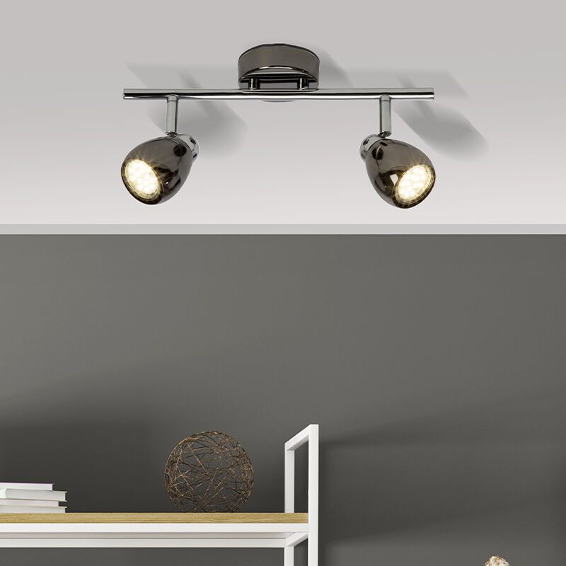 Plafonnier noir en métal, Khadra, 3W, 3000K LED Plafonnier noir en métal, Khadra, 3W, 3000K LED