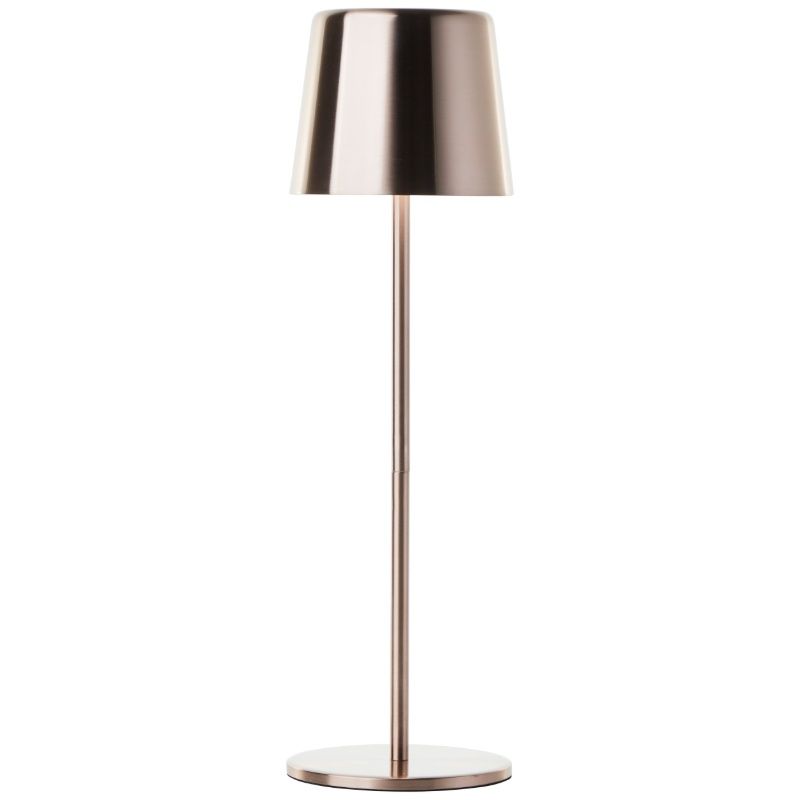 Lampe de table d'extérieur rechargeable cuivre moderne, Skander, 4W, blanc chaud à froid réglable LED, IP44, avec variateur tactile Lampe de table d'extérieur rechargeable cuivre moderne, Skander, 4W, blanc chaud à froid réglable LED, IP44, avec variateur tactile