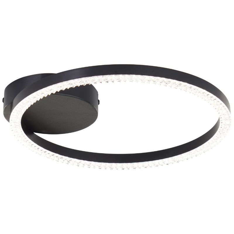 Plafonnier noir design, Maladon, 12W, 4000K LED