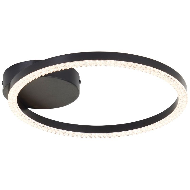 Plafonnier noir design, Maladon, 14W, 3000K LED