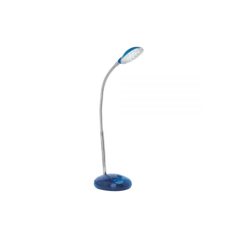 Lampe de bureau bleue en plastique, Marenthe, 2W, 6000K LED, avec interrupteur