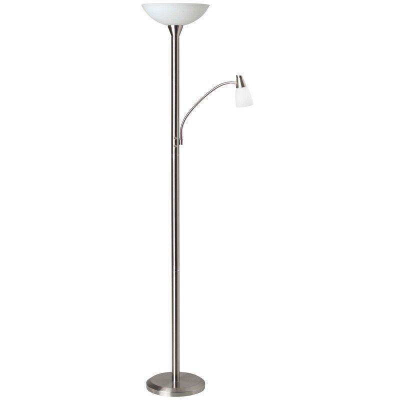 Lampadaire liseuse chromé moderne, Bernd, avec interrupteur Lampadaire liseuse chromé moderne, Bernd, avec interrupteur