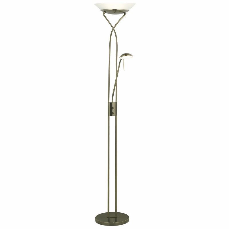 Lampadaire liseuse laiton moderne, Joann, 18W, 3000K LED, avec interrupteur