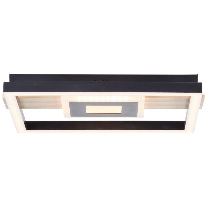Plafonnier noir design, Zakiya, 24W, 3000K LED