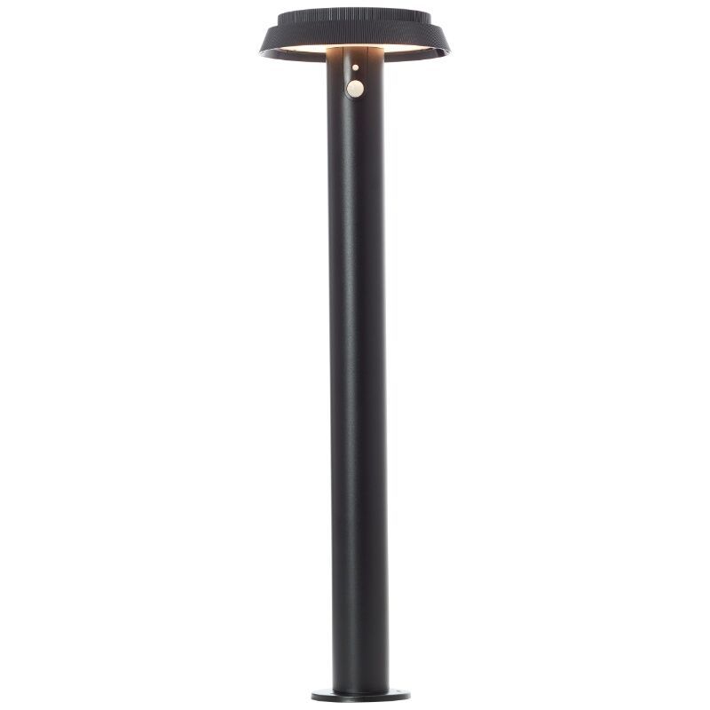 Lampadaire extérieur solaire noir en métal, Ridvan, 4W, 3000K LED, IP44 Lampadaire extérieur solaire noir en métal, Ridvan, 4W, 3000K LED, IP44