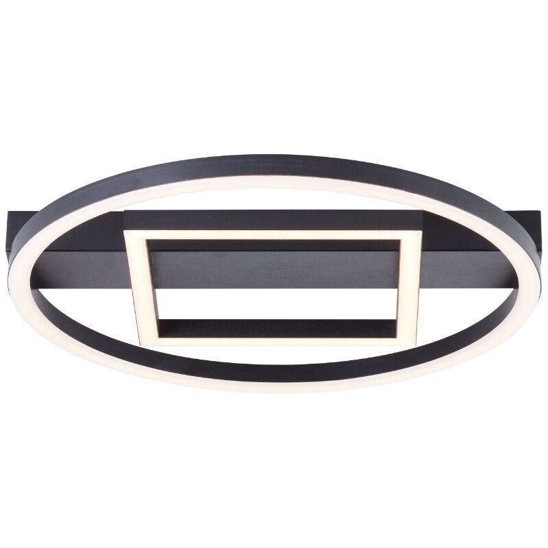 Lampe plafond noire design, Konrad, 20W, 3000K LED Lampe plafond noire design, Konrad, 20W, 3000K LED