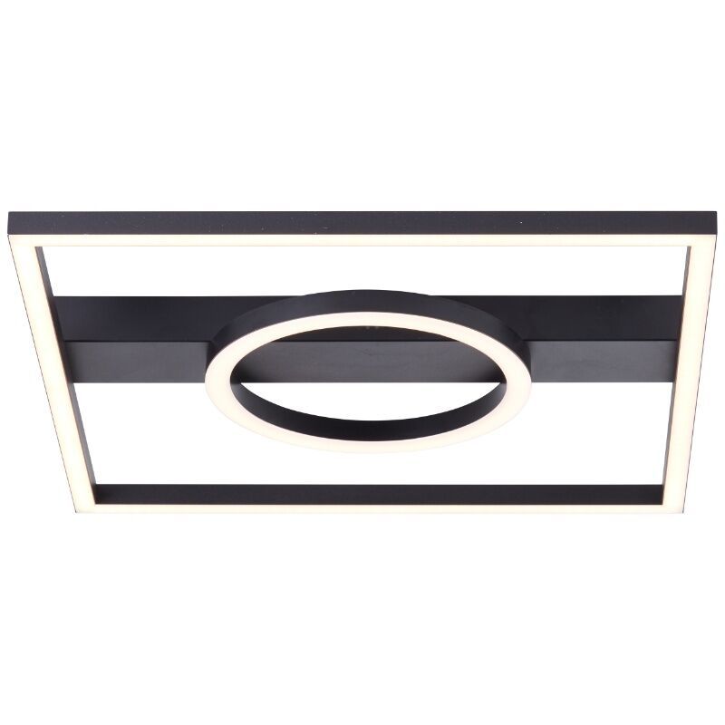 Lampe plafond noire design, Konrad, 20W, 3000K LED