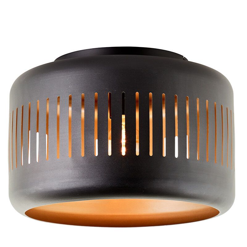Lampe plafond noire industrielle, Veronika