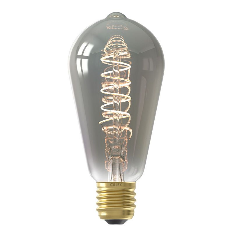 Calex ampoule LED Edison E27 gradable gris, 4W, 1800K