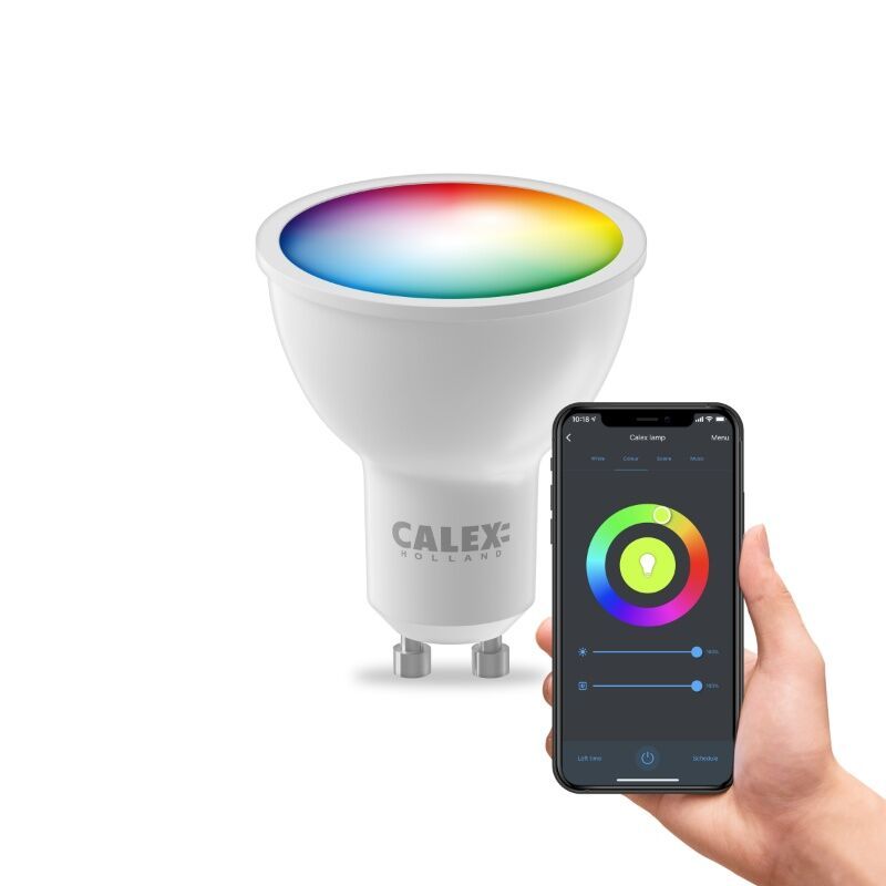 Calex ampoule LED connectée GU10 4,9W, RGBW
