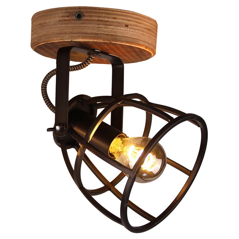 Spot plafond noir industriel, Calvin Spot plafond noir industriel, Calvin