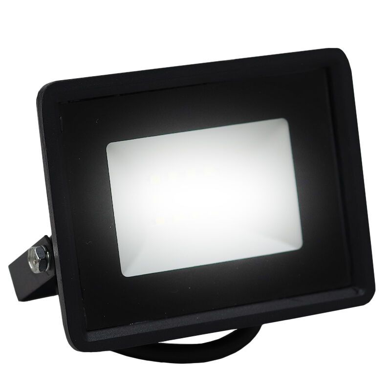 Projecteur en plastique noir, Boaz, 10W, 6500K LED, IP66