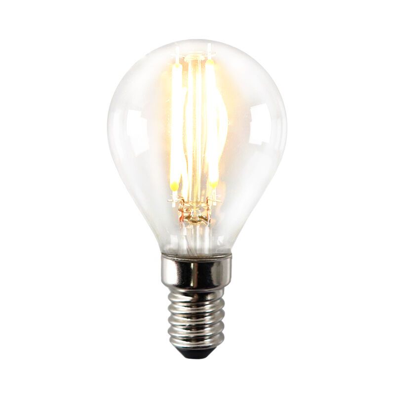 Dimmable E14 ampoule LED, P45, 3w, verre transparent, 2700k