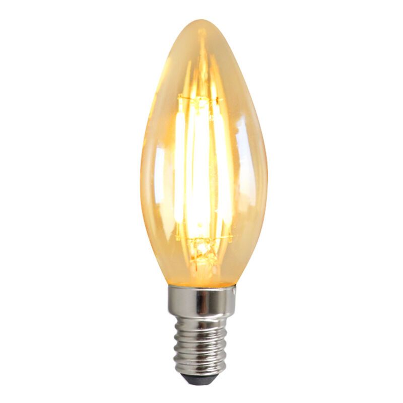 Dimmable E14 ampoule bougie LED, 3w, ambre verre, 2200K Dimmable E14 ampoule bougie LED, 3w, ambre verre, 2200K